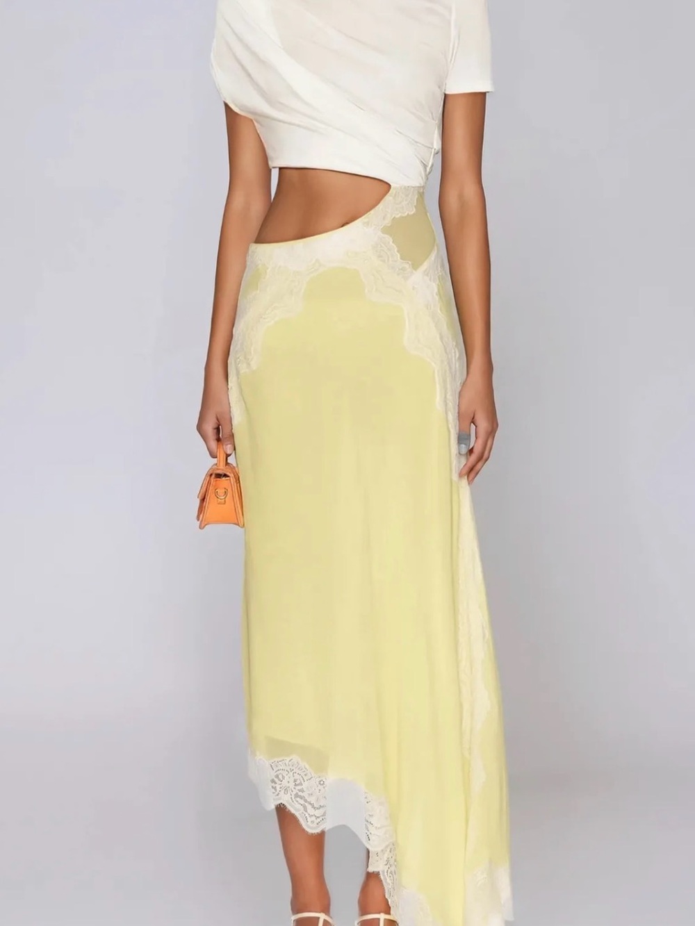 Christopher Esber Verve lace-trim asymmetric dress AU 6